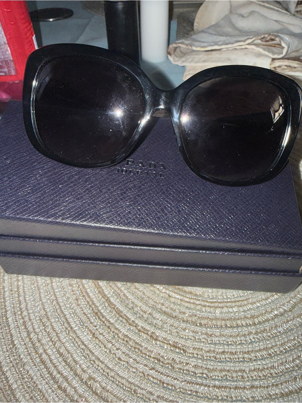 Coach Women Black Oversized Square Sunglasses